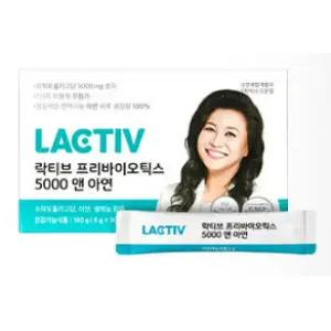 (정품) 락티브 프리바이오틱스 5000 앤 아연 배합 유산균 30포, 1개