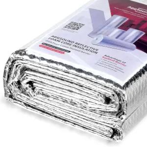 애그사운드 반사 단열 알루미늄 호일 시트 23.6인치 X 10피트 다락방 도어 커버 포장용 버블 랩 가정용 열