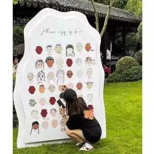 결혼식 방명록 방문자 축하 서명