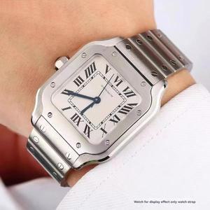 남성용 퀵릴리즈 시계 체인, 까르띠에 산토스 WSSA0010 0009 솔리드 스테인레스 스틸 스트랩, WHSA0007 손