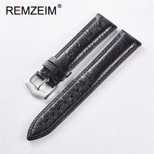 타조 무늬 천연 송아지 가죽 시계 스트랩 18mm 20mm 22mm 퀵 릴리즈 범용 교체 시계줄
