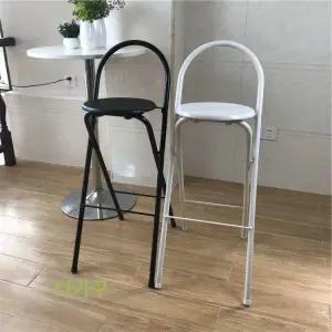 높은 접이식의자 모던 홈바의자 폴딩 스툴 원형 간이 식탁의자 스탠딩 둥근 카페 야외 바스툴