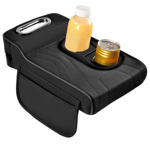 자동차 내부용 팔걸이 쿠션, 중앙 콘솔 커버 높이 조절 가능, 2개의 컵 홀더 정리함, 티슈 박스, 사이드 백 포함