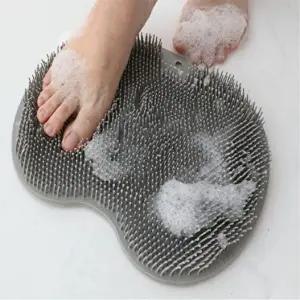 고품질 발세척 실리콘 풋브러쉬 그레이 발각질제거기 발을씻자 발브러쉬 세척매트 발씻는매트 WFIQ84F