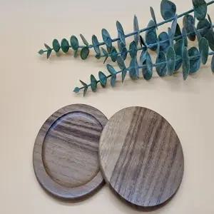 고품질 호두나무 컵 코스터 컵받침대 티코스터 우드코스터 나무컵받침대 목재컵받침대 WFIQ8EV