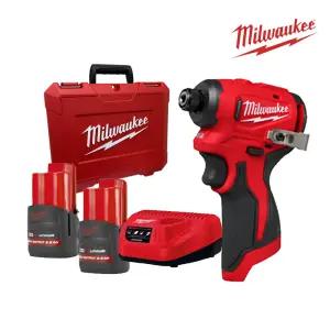 밀워키 12V 2.5Ah 콤팩트 브러쉬리스 임팩트 드라이버 세트 M12 BLIDRC-252C