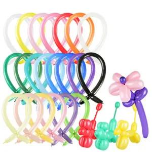 네오 요술 풍선 모음전(100개입 세트) 긴 막대 마술 풍선 만들기 파티 혼합 컬러