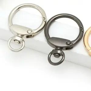 악세사리부자재 원형회전키링 고리 블랙 1p