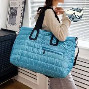 다용도 여행 보조 가방 대형 블루 옷 수납 백 보스턴백 여행가방 여행용보스턴백