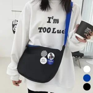 뱃지포함 컬러풀 크로스백 데일리 여행용 이쁜 뱃지포함 여행용