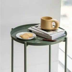 소셜펌 공간활용 미니 원형 협탁 조립식 사이드테이블