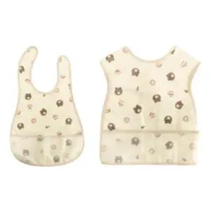 리에또 유아 이유식 방수 턱받이 조끼 세트 선물 X2