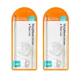 리에또 리필 빨대 꼭지 세트 교체용 더블하트 호환 X2