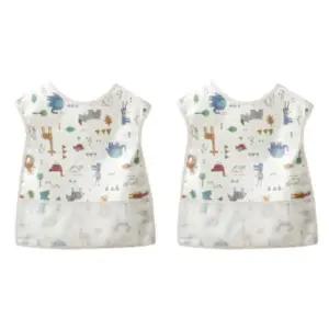 리에또 아기 이유식 용품 준비물 방수 턱받이 조끼 X2