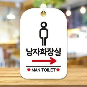 고품질 남자화장실 안내판 남자 픽토그램 사각판 흰색 화장실 표시판 알림 표지판 안내문구 안내판 WFIQJA