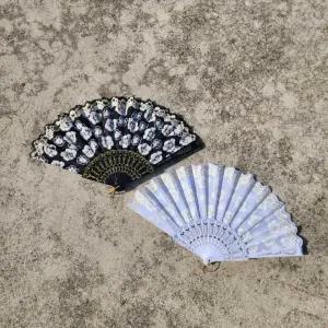 큰꽃 기념품 부채 접이식