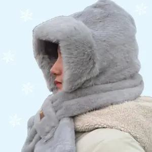 바라클라바 넥워머 후드 머플러 모자 목도리 겨울 일체형 귀마개 귀도리