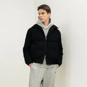 UNISEX 코듀로이 덕다운 숏 푸퍼 [BLACK] / SBC4U07006