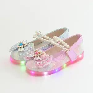 진주엘라 유아동 베이비 키즈 주니어 어린이 여아 LED구두