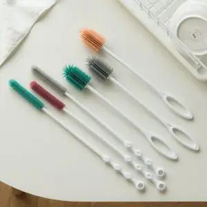 [룽스_61]물병세척솔 젖병솔 틈새 물병 브러쉬 세척솔 2종