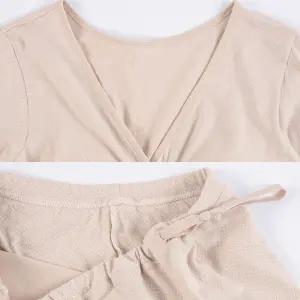 제임스딘 산모 Y랩스타일 임산부 얇은 내복세트 수유 임부 내의 속옷 상의 하의 수유복