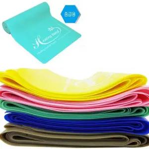 중급용 라텍스 초록색 힐링밴드 0.5mm X 15cm 200cm 피트밴드 운동밴드