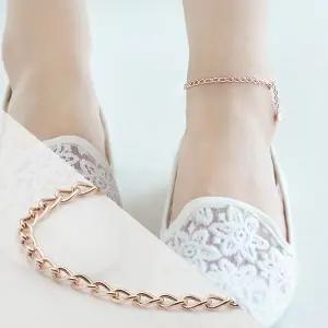 [도로시] 14k 트윗 할로우 발찌