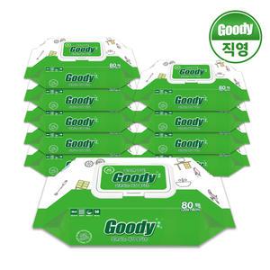 살균99.9% 살균되는 세정물티슈 캡형 80매 10팩
