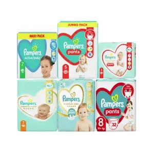 [팸퍼스]유럽산 팸퍼스 베이비드라이 밴드 팬티 프리미엄  1~8단계 기저귀 파우더향