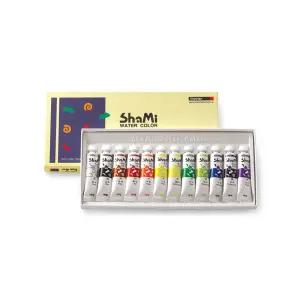 신한화구 샤미 수채화물감 12색 10ml