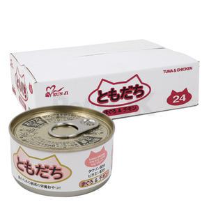 굿프랜드 토모다찌 고양이캔 80g x24개 (참치와치킨) 냥이캔 고양이간식 캔간식