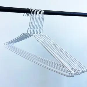 세탁소 기본 꽈배기 옷걸이 40cm 100개 흰색