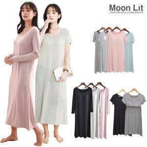 문릿 캡내장 노브라 모달 원피스 홈웨어 빅사이즈 라운지 웨어 실내복