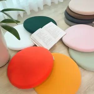 화이트샤이닝 원형 방석 국내생산 메모리폼 둥근 벤치 의자 식탁 카페 좌식