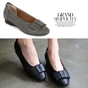 4cm 리본 포인트 플랫슈즈 AM6204