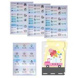 네임스티커 홀로그램 혼합사이즈(혼합그림) 원형 케이스