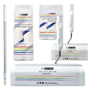 청소대장 돌돌이 롤 테이프 클리너 사선 컷팅 크리너 리필 청소기 옷 찍찍이 먼지 제거 머리카락 청소