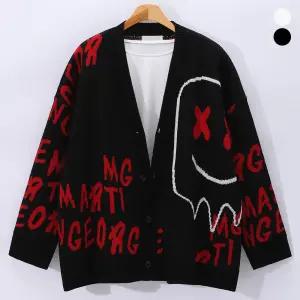 남녀공용 이모티콘 오버핏 니트 가디건 YNGT-3134