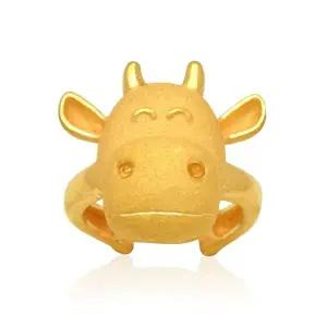 [골드모아]순금 돌반지 3.75g 24K [소띠 큰송아지]