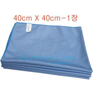 유리청소걸레40cmX40cm-1장 유리창닦이전용 극세사유리걸레 블루 윈도우크리너