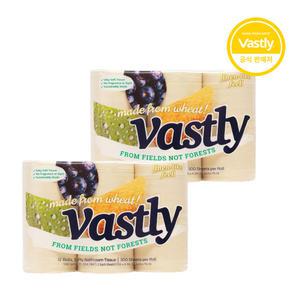 바스틀리 친환경 3겹 토일렛롤 33m 12롤 먼지없는 화장지 휴지2개