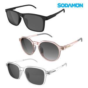 소다몬 어템핏 ATF2100 자외선 차단 가벼운 선글라스 데일리 남자 여자 뿔테