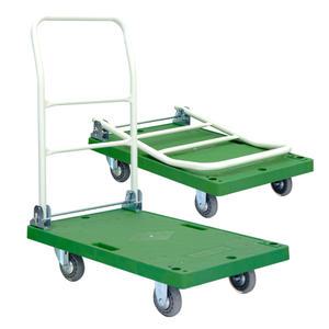 접이식 대차 대형 그린 투명 기본형 (고정2+회전2) 핸드카트