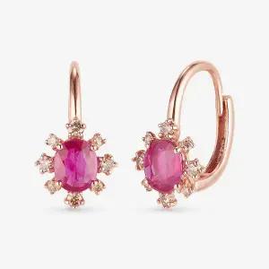 [도로시] 14k 레이디시 루비 다이아몬드 링귀걸이(천연석)