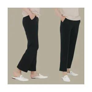 [겨울 기모] 여성 밴딩 슬랙스 엄마바지 스판 편한 중년여성 봄 가을 일자 3060 슬랙스 빅사이즈