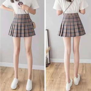 체크 미니스커트 테니스스커트 테니스 치마바지 주름 A라인 치마