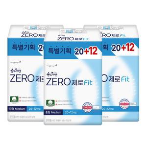 순수한면 제로 생리대 중형 32매x3팩 96매