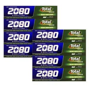 2080 시그니처 토탈그린 치약 125g x8개 상쾌한 후레쉬민트