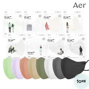 아에르 피크 라이트핏 KF80 10매 새부리형 컬러 마스크 대형 중형 소형