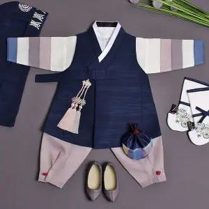 [보리보리/베베트리샤]진훤 남아 돌한복 남자아기 유아한복 백일